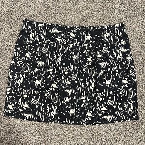 Black and white mini skirt